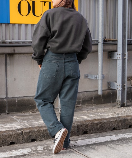 kutir(クティール)の「レイヤード風ハイネックスウェット(スウェット・レディース・チャコールグレー/ダークブラウン/グリーン/ラベンダー/オートミール・FREE)」の16枚目の写真