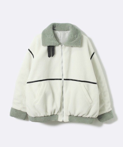 one way(ワンウェイ)の「【oneway Jeans】ベルテッドボアブルゾン(ブルゾン・レディース・ホワイト・FREE)」の2枚目の写真