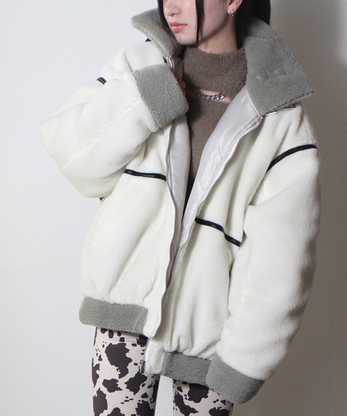 one way(ワンウェイ)の「【oneway Jeans】ベルテッドボアブルゾン(ブルゾン・レディース・ホワイト・FREE)」の17枚目の写真