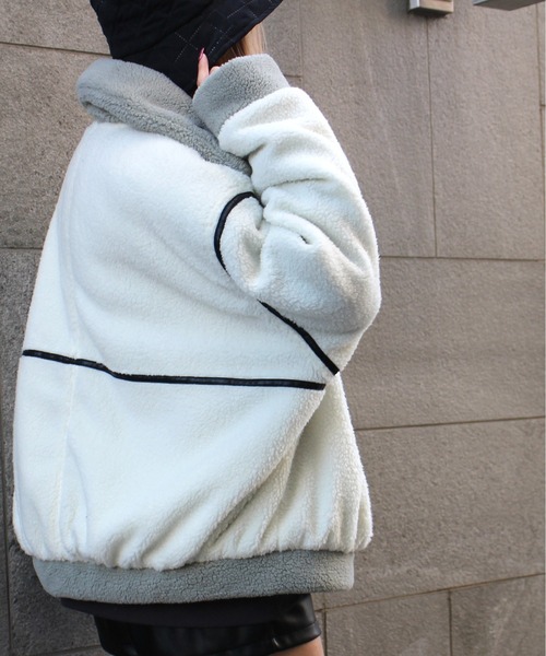 one way(ワンウェイ)の「【oneway Jeans】ベルテッドボアブルゾン(ブルゾン・レディース・ホワイト・FREE)」の22枚目の写真