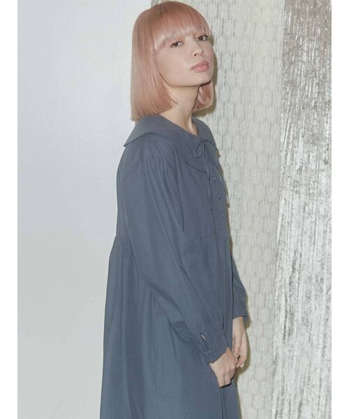 merry jenny（メリージェニー）の「サテンコンビリボンワンピース（ワンピース・レディース・ブラック/ブルー・FREE）」の3枚目の写真