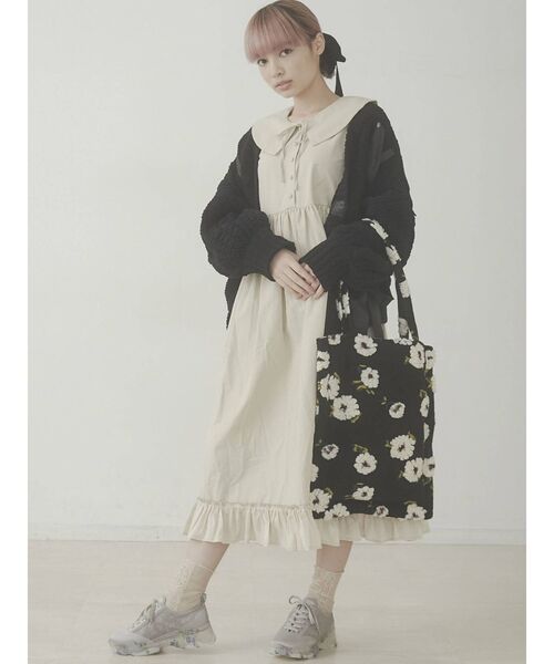 merry jenny（メリージェニー）の「サテンコンビリボンワンピース（ワンピース・レディース・ブラック/ブルー・FREE）」の11枚目の写真