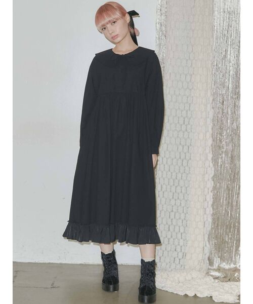 merry jenny（メリージェニー）の「サテンコンビリボンワンピース（ワンピース・レディース・ブラック/ブルー・FREE）」の14枚目の写真