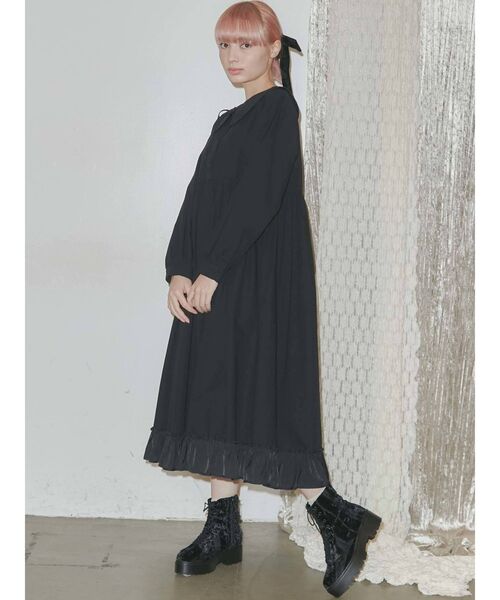 merry jenny（メリージェニー）の「サテンコンビリボンワンピース（ワンピース・レディース・ブラック/ブルー・FREE）」の15枚目の写真