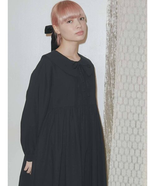 merry jenny（メリージェニー）の「サテンコンビリボンワンピース（ワンピース・レディース・ブラック/ブルー・FREE）」の16枚目の写真