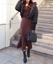 【ZOZO限定】ねじりマーメイドニットワンピース
