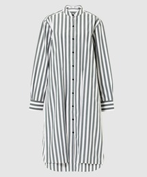 Stripe Poplin Tied Shirt Dress