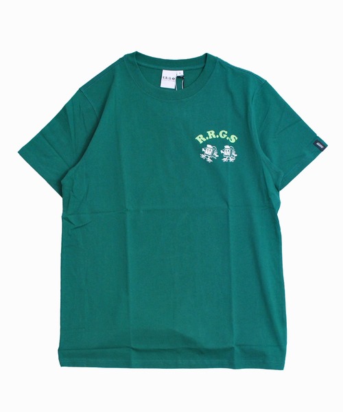 R.R.G.S（アールアールジーエス）の「CHARACTER LOGO T-SHIRTS（Tシャツ/カットソー・メンズ・ホワイト/グリーン・MEDIUM/LARGE/X-LARGE）」の2枚目の写真