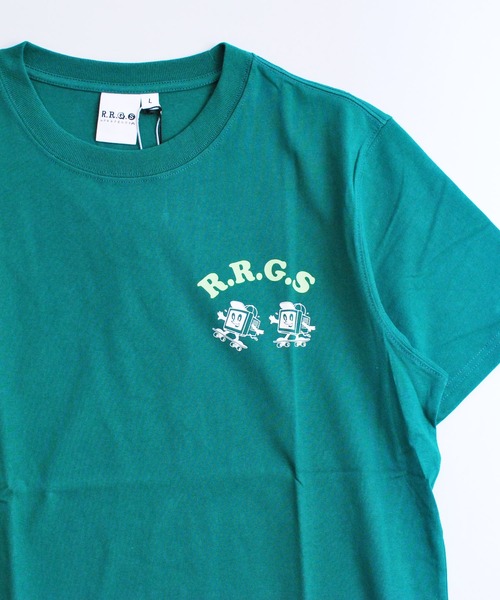 R.R.G.S（アールアールジーエス）の「CHARACTER LOGO T-SHIRTS（Tシャツ/カットソー・メンズ・ホワイト/グリーン・MEDIUM/LARGE/X-LARGE）」の3枚目の写真