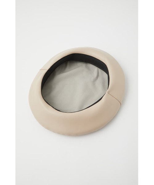 MOUSSY（マウジー）の「F／LEATHER ベレー（ハンチング/ベレー帽・レディース・ブラック/ベージュ・FREE）」の8枚目の写真