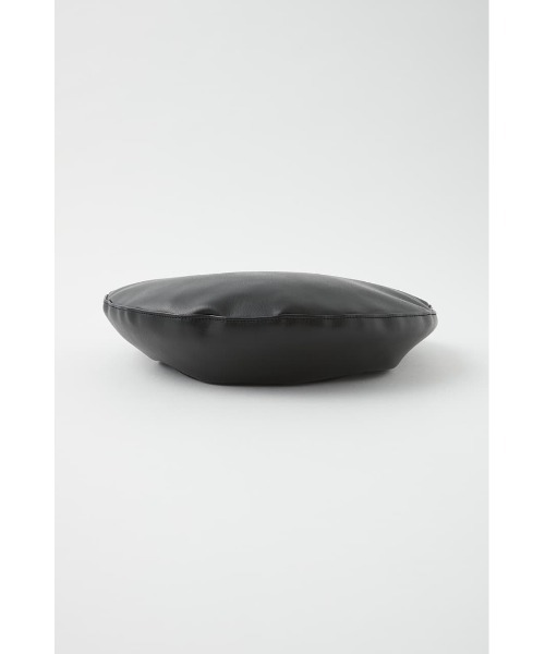 MOUSSY（マウジー）の「F／LEATHER ベレー（ハンチング/ベレー帽・レディース・ブラック/ベージュ・FREE）」の5枚目の写真