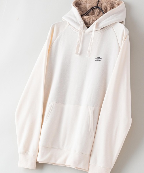 OUTDOOR PRODUCTS APPAREL(アウトドアプロダクツアパレル)の「身頃ボアパーカー ワンポイントブランドロゴトレーナー(パーカー・メンズ・杢グレー/ブラック/ワイン/ライトグリーン/オリーブ/ネイビー/ベージュ/アイボリー/ライトブラウン・MEDIUM/LARGE/X-LARGE)」の6枚目の写真