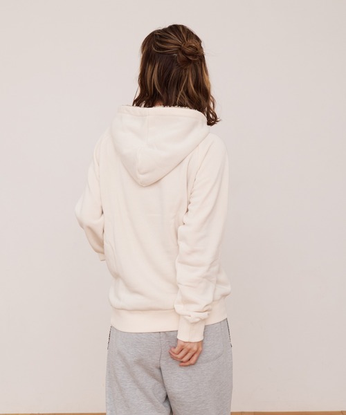 OUTDOOR PRODUCTS APPAREL(アウトドアプロダクツアパレル)の「身頃ボアパーカー ワンポイントブランドロゴトレーナー(パーカー・メンズ・杢グレー/ブラック/ワイン/ライトグリーン/オリーブ/ネイビー/ベージュ/アイボリー/ライトブラウン・MEDIUM/LARGE/X-LARGE)」の22枚目の写真