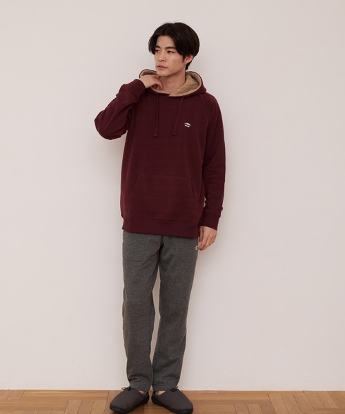 OUTDOOR PRODUCTS APPAREL(アウトドアプロダクツアパレル)の「身頃ボアパーカー ワンポイントブランドロゴトレーナー(パーカー・メンズ・杢グレー/ブラック/ワイン/ライトグリーン/オリーブ/ネイビー/ベージュ/アイボリー/ライトブラウン・MEDIUM/LARGE/X-LARGE)」の15枚目の写真