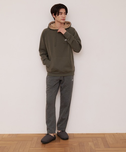 OUTDOOR PRODUCTS APPAREL(アウトドアプロダクツアパレル)の「身頃ボアパーカー ワンポイントブランドロゴトレーナー(パーカー・メンズ・杢グレー/ブラック/ワイン/ライトグリーン/オリーブ/ネイビー/ベージュ/アイボリー/ライトブラウン・MEDIUM/LARGE/X-LARGE)」の14枚目の写真