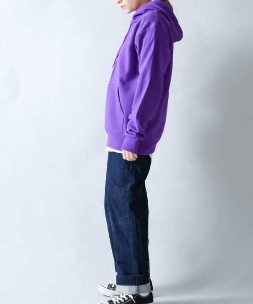 Printstar（プリントスター）の「2-9.7oz Standard Toms Pull Over Hoodie 9.7オンス スタンダード トムス プルオーバーパーカー ビビットカラー【Maison Select -メゾンセレクト- 】（パーカー・レディース・ロイヤルブルー/バイオレット/ピンク/レッド/ライトイエロー/イエロー/ライトブルー/ライトピンク・M/S/L/XL）」の4枚目の写真