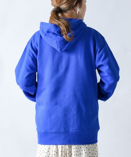 Printstar（プリントスター）の「2-9.7oz Standard Toms Pull Over Hoodie 9.7オンス スタンダード トムス プルオーバーパーカー ビビットカラー【Maison Select -メゾンセレクト- 】（パーカー・レディース・ロイヤルブルー/バイオレット/ピンク/レッド/ライトイエロー/イエロー/ライトブルー/ライトピンク・M/S/L/XL）」の3枚目の写真