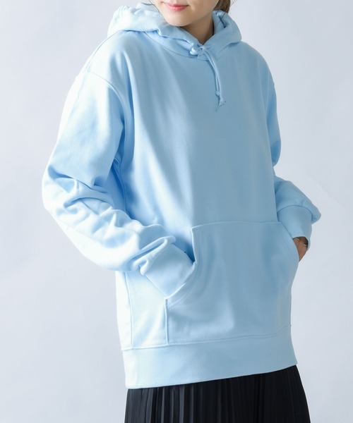 Printstar（プリントスター）の「2-9.7oz Standard Toms Pull Over Hoodie 9.7オンス スタンダード トムス プルオーバーパーカー ビビットカラー【Maison Select -メゾンセレクト- 】（パーカー・レディース・ロイヤルブルー/バイオレット/ピンク/レッド/ライトイエロー/イエロー/ライトブルー/ライトピンク・M/S/L/XL）」の2枚目の写真