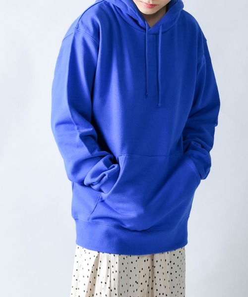 Printstar（プリントスター）の「2-9.7oz Standard Toms Pull Over Hoodie 9.7オンス スタンダード トムス プルオーバーパーカー ビビットカラー【Maison Select -メゾンセレクト- 】（パーカー・レディース・ロイヤルブルー/バイオレット/ピンク/レッド/ライトイエロー/イエロー/ライトブルー/ライトピンク・M/S/L/XL）」の17枚目の写真