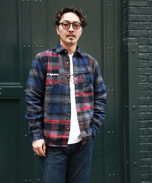 TMT(ティーエムティー)の「PANEL SWITCHING CHECK SHIRT(シャツ/ブラウス・メンズ・イエロー/レッド/ネイビー・M/L/XL)」の2枚目の写真