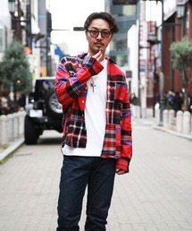 PANEL SWITCHING CHECK SHIRT