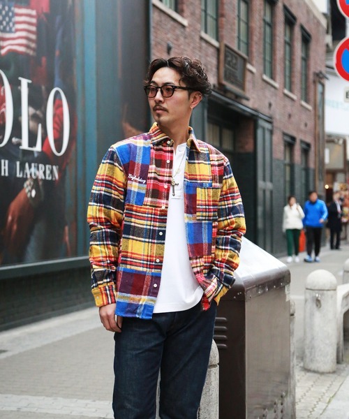 TMT(ティーエムティー)の「PANEL SWITCHING CHECK SHIRT(シャツ/ブラウス・メンズ・イエロー/レッド/ネイビー・M/L/XL)」の3枚目の写真
