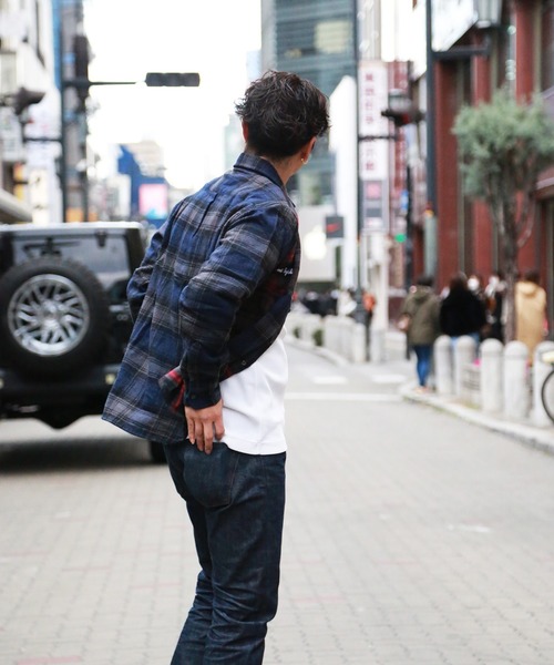 TMT(ティーエムティー)の「PANEL SWITCHING CHECK SHIRT(シャツ/ブラウス・メンズ・イエロー/レッド/ネイビー・M/L/XL)」の6枚目の写真