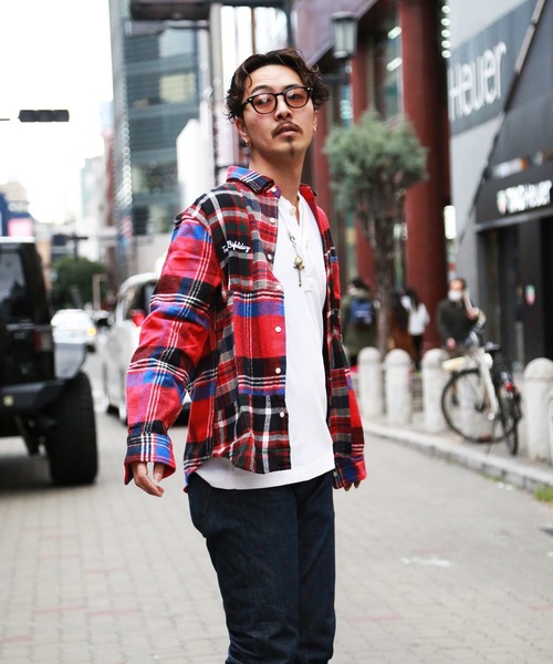 TMT(ティーエムティー)の「PANEL SWITCHING CHECK SHIRT(シャツ/ブラウス・メンズ・イエロー/レッド/ネイビー・M/L/XL)」の8枚目の写真
