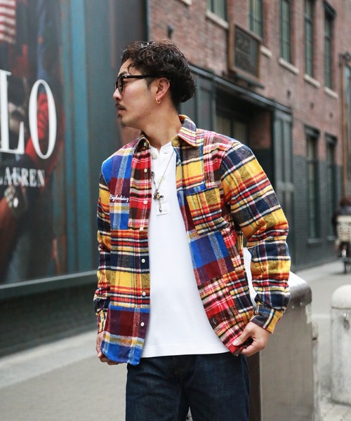 TMT(ティーエムティー)の「PANEL SWITCHING CHECK SHIRT(シャツ/ブラウス・メンズ・イエロー/レッド/ネイビー・M/L/XL)」の10枚目の写真