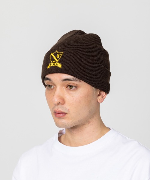 XLARGE(エクストララージ)の「EMBLEM CUFF BEANIE(キャップ・メンズ・ブラック/ブラウン/オレンジ・ONE SIZE)」の3枚目の写真