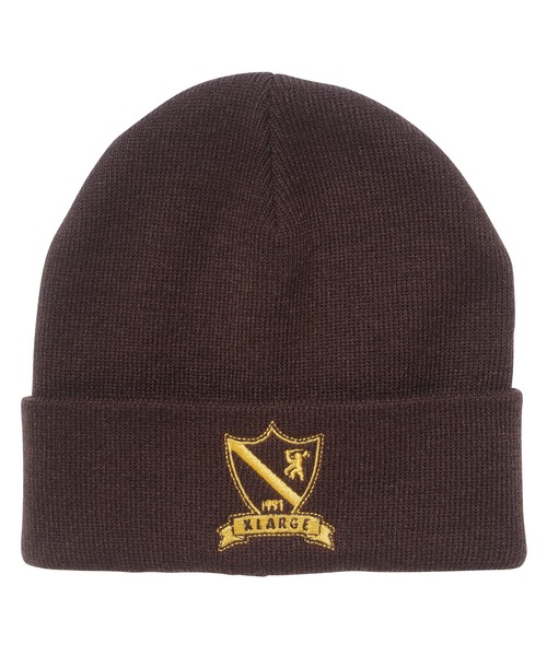 XLARGE(エクストララージ)の「EMBLEM CUFF BEANIE(キャップ・メンズ・ブラック/ブラウン/オレンジ・ONE SIZE)」の5枚目の写真