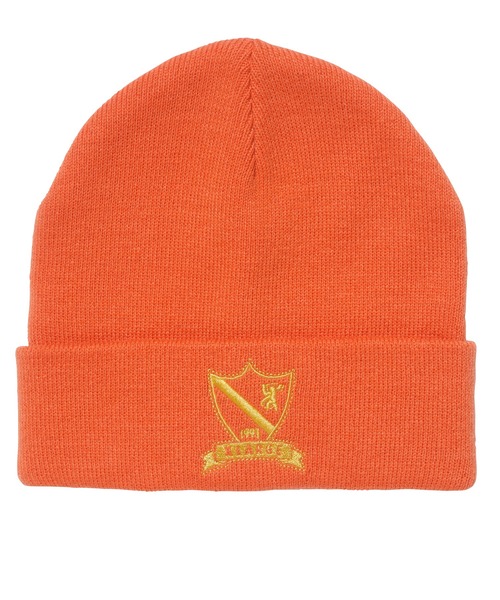 XLARGE(エクストララージ)の「EMBLEM CUFF BEANIE(キャップ・メンズ・ブラック/ブラウン/オレンジ・ONE SIZE)」の6枚目の写真
