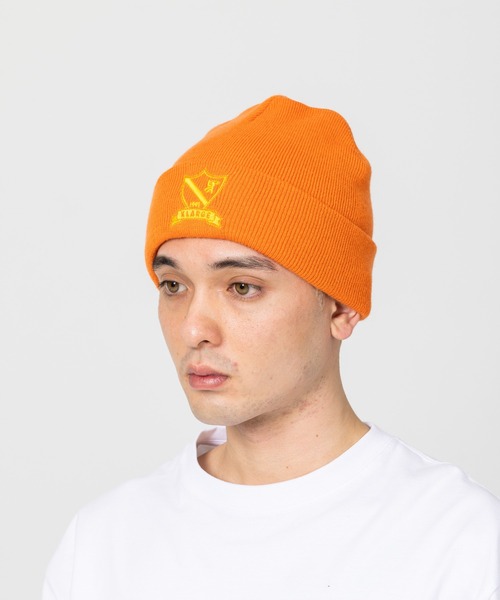 XLARGE(エクストララージ)の「EMBLEM CUFF BEANIE(キャップ・メンズ・ブラック/ブラウン/オレンジ・ONE SIZE)」の7枚目の写真