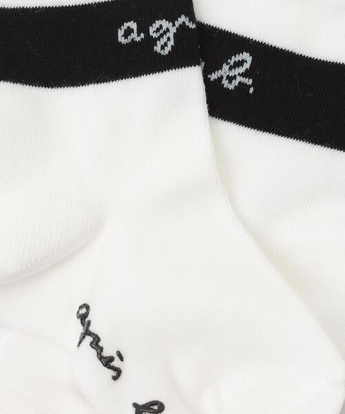 agnes b.(アニエスベー)の「KD16 L CHAUSSETTE ベビー スポーティーソックス(ソックス/靴下・キッズ・ホワイト・1/2)」の2枚目の写真