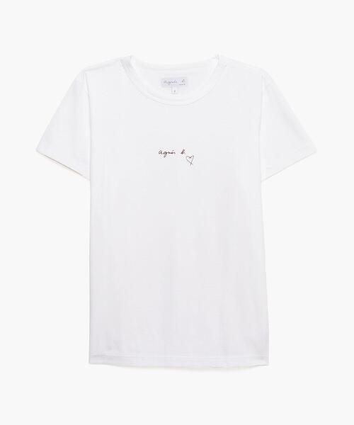agnes b.(アニエスベー)の「WEB限定 SDF0 TS ロゴTシャツ(Tシャツ/カットソー・レディース・ホワイト・1/2/3)」の1枚目の写真