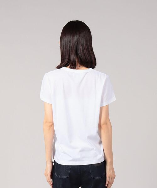 agnes b.(アニエスベー)の「WEB限定 SDF0 TS ロゴTシャツ(Tシャツ/カットソー・レディース・ホワイト・1/2/3)」の2枚目の写真