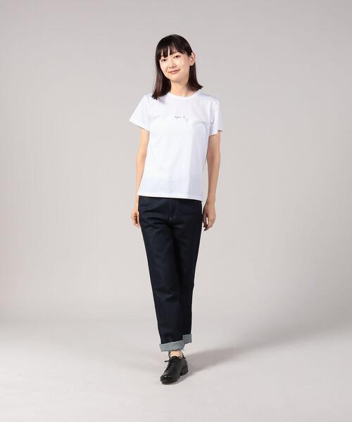 agnes b.(アニエスベー)の「WEB限定 SDF0 TS ロゴTシャツ(Tシャツ/カットソー・レディース・ホワイト・1/2/3)」の5枚目の写真