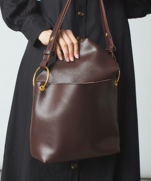 SETUP7(セットアップセブン)の「【SETUP7】シンプルワンショルダー KNF(ショルダーバッグ・レディース・ホワイト/ブラック/ダークブラウン/ベージュ・FREE)」の10枚目の写真