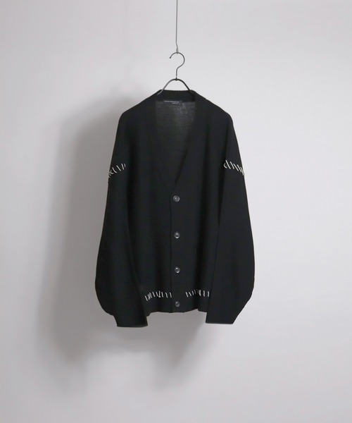 Confirm(コンファーム)の「ハンドステッチ ルーズシルエットカーディガン【Confirm】(カーディガン/ボレロ・メンズ・ナチュラル/ブラック/ブラウン/ブラック系その他/ホワイト系その他/パープル系その他・L/M)」の3枚目の写真
