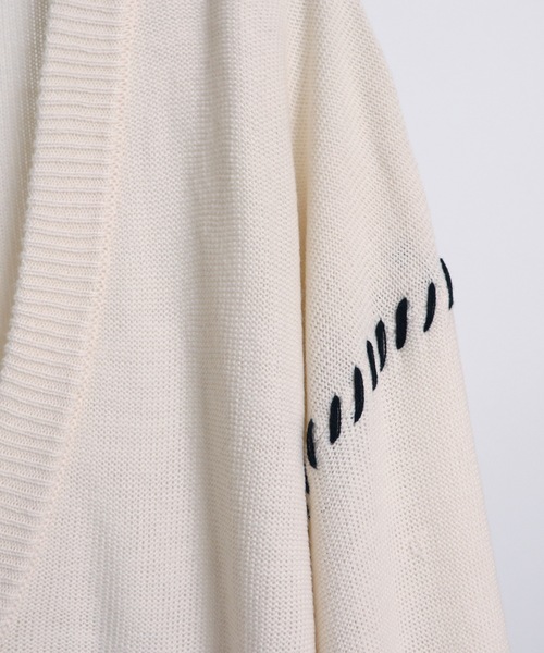 Confirm(コンファーム)の「ハンドステッチ ルーズシルエットカーディガン【Confirm】(カーディガン/ボレロ・メンズ・ナチュラル/ブラック/ブラウン/ブラック系その他/ホワイト系その他/パープル系その他・L/M)」の15枚目の写真