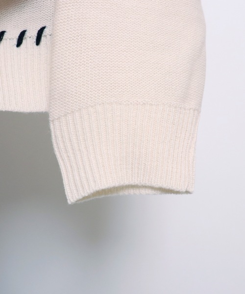 Confirm(コンファーム)の「ハンドステッチ ルーズシルエットカーディガン【Confirm】(カーディガン/ボレロ・メンズ・ナチュラル/ブラック/ブラウン/ブラック系その他/ホワイト系その他/パープル系その他・L/M)」の17枚目の写真