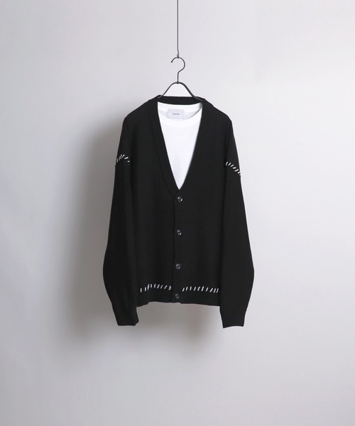 Confirm(コンファーム)の「ハンドステッチ ルーズシルエットカーディガン【Confirm】(カーディガン/ボレロ・メンズ・ナチュラル/ブラック/ブラウン/ブラック系その他/ホワイト系その他/パープル系その他・L/M)」の8枚目の写真