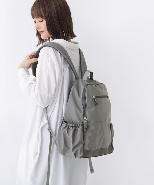osharewalker（オシャレウォーカー）の「【廃盤】『ポリエステルツイルリュック』（バックパック/リュック・メンズ・カーキ/ブラック/グレー・FREE）」の3枚目の写真