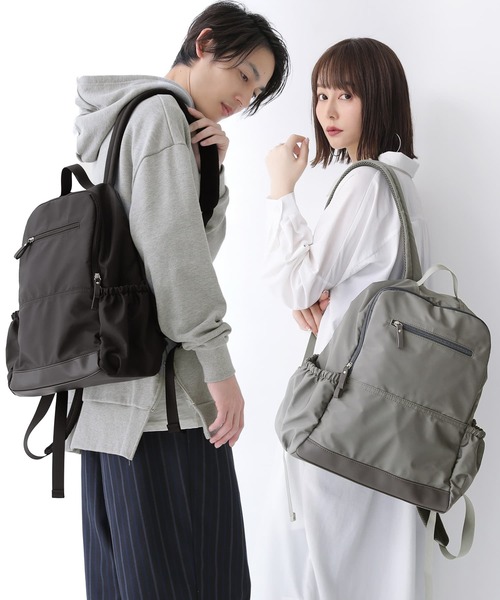 osharewalker（オシャレウォーカー）の「【廃盤】『ポリエステルツイルリュック』（バックパック/リュック・メンズ・カーキ/ブラック/グレー・FREE）」の4枚目の写真