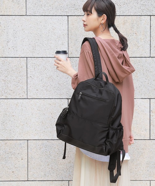 osharewalker（オシャレウォーカー）の「【廃盤】『ポリエステルツイルリュック』（バックパック/リュック・メンズ・カーキ/ブラック/グレー・FREE）」の7枚目の写真