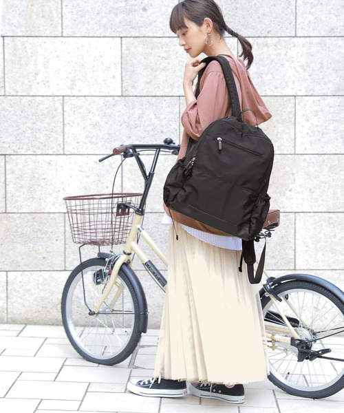 osharewalker（オシャレウォーカー）の「【廃盤】『ポリエステルツイルリュック』（バックパック/リュック・メンズ・カーキ/ブラック/グレー・FREE）」の9枚目の写真