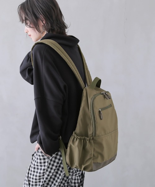 osharewalker（オシャレウォーカー）の「【廃盤】『ポリエステルツイルリュック』（バックパック/リュック・メンズ・カーキ/ブラック/グレー・FREE）」の13枚目の写真