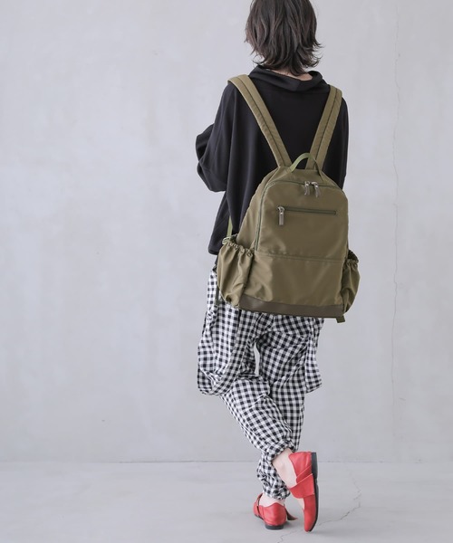 osharewalker（オシャレウォーカー）の「【廃盤】『ポリエステルツイルリュック』（バックパック/リュック・メンズ・カーキ/ブラック/グレー・FREE）」の14枚目の写真