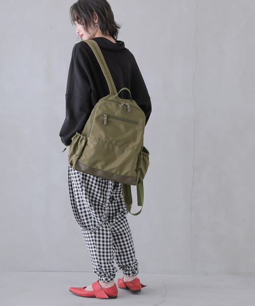 osharewalker（オシャレウォーカー）の「【廃盤】『ポリエステルツイルリュック』（バックパック/リュック・メンズ・カーキ/ブラック/グレー・FREE）」の15枚目の写真