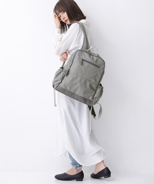 osharewalker（オシャレウォーカー）の「【廃盤】『ポリエステルツイルリュック』（バックパック/リュック・メンズ・カーキ/ブラック/グレー・FREE）」の12枚目の写真